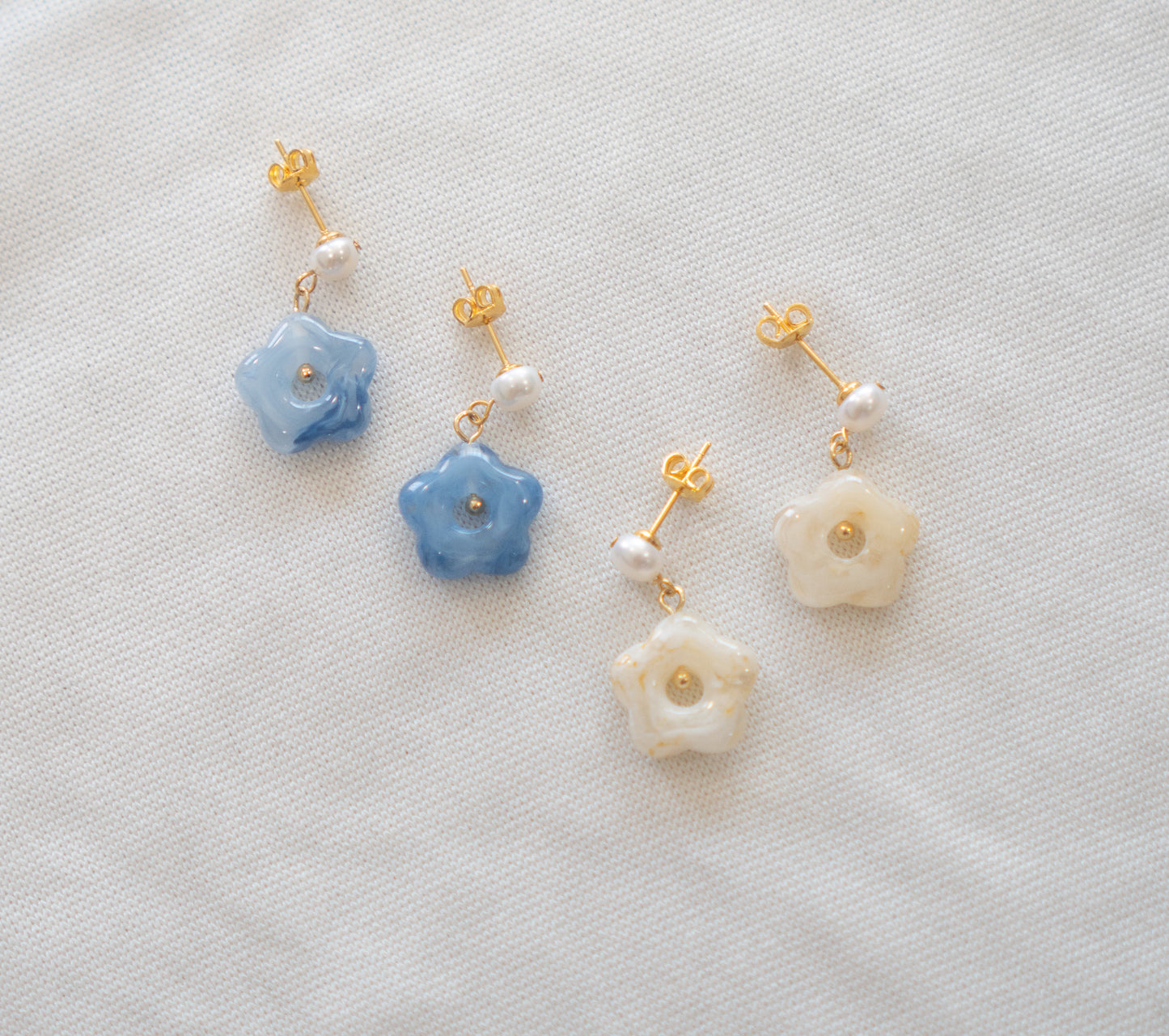 Mini Pearl Floral Earrings